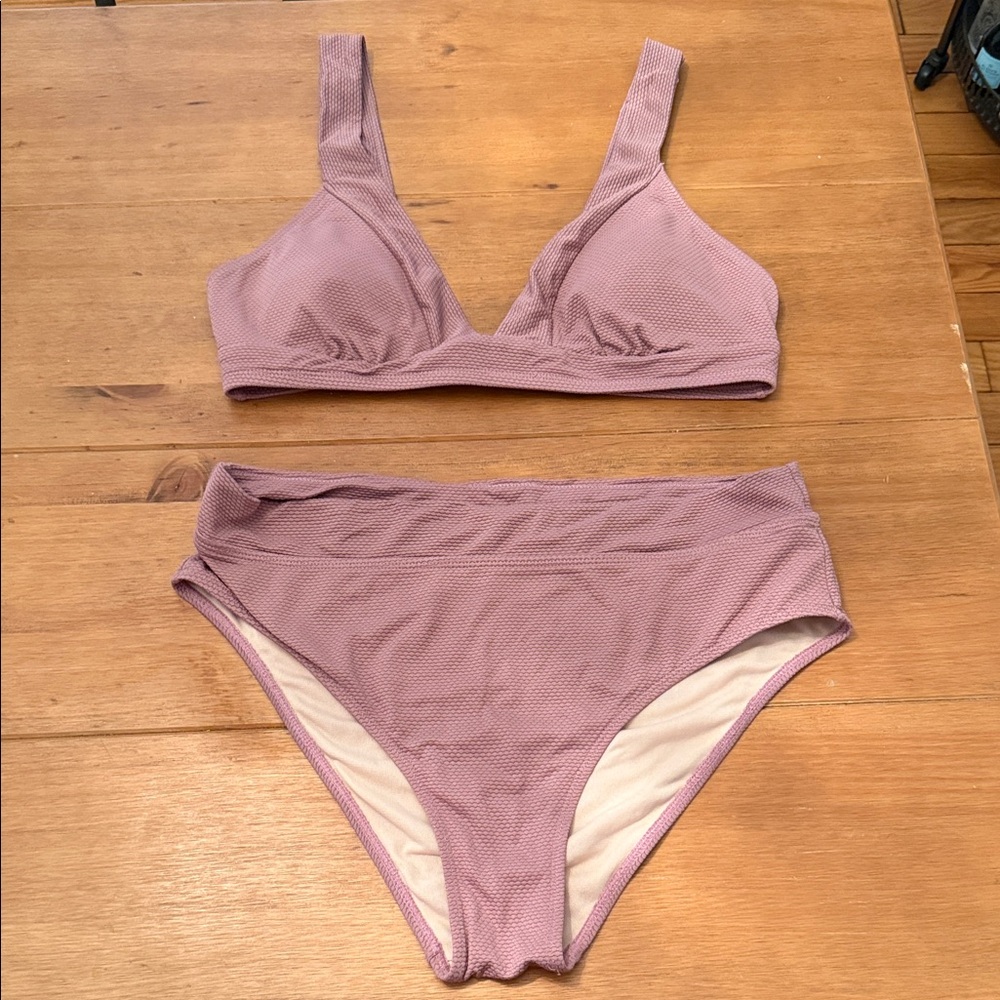 High Waisted Mauve/Purple Bikini